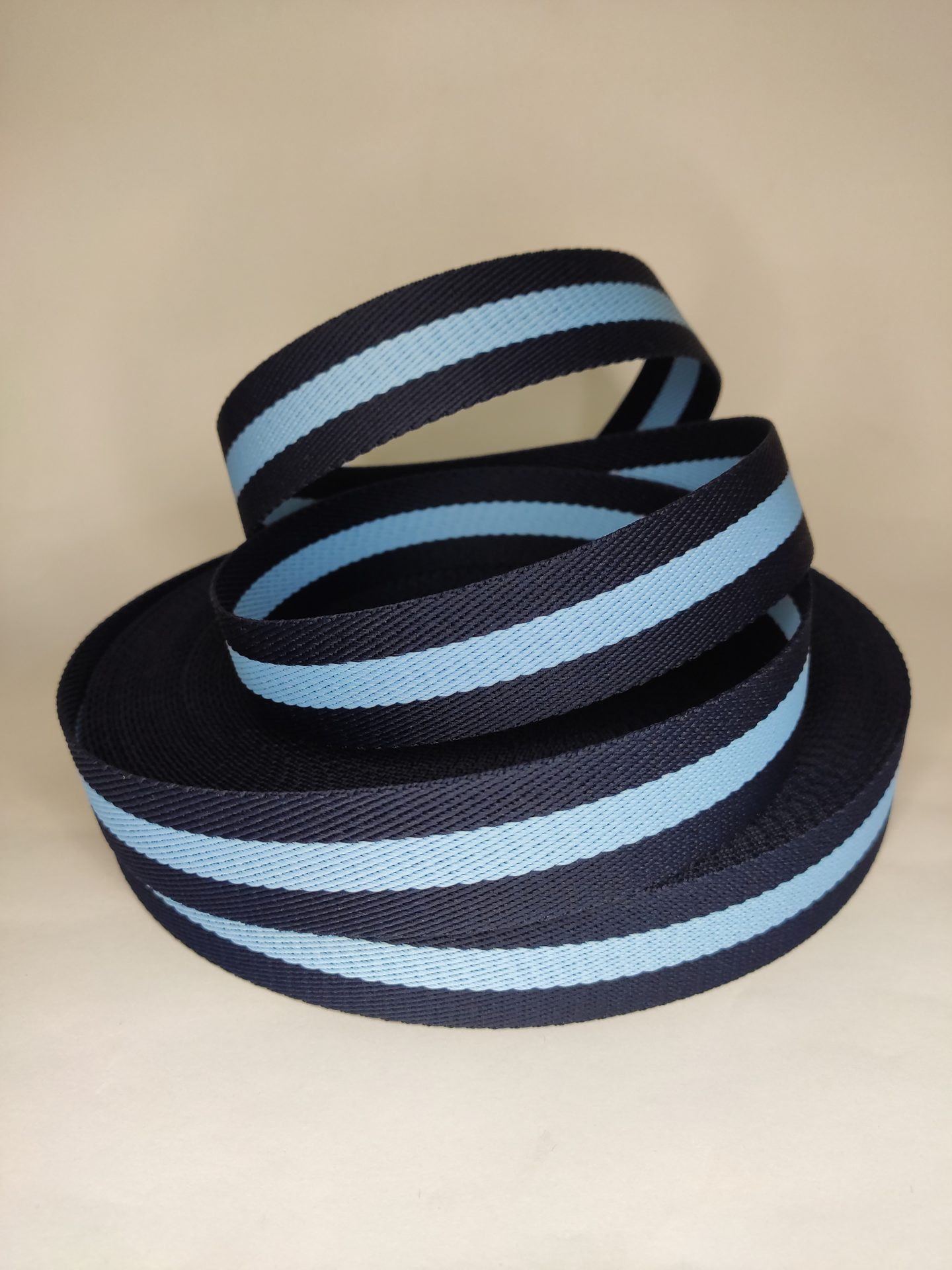 ALÇA LISTRADA 3 CM- AZUL MARINHO COM AZUL BEBÊ