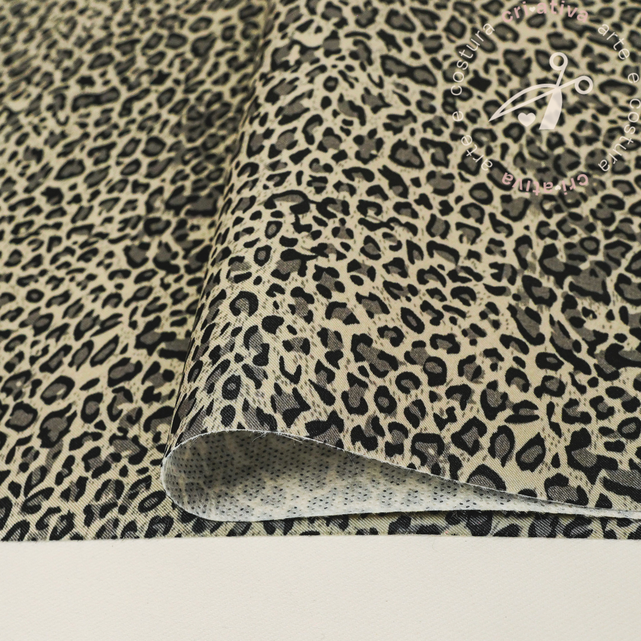 CETIM DUBLADO ANIMAL PRINT DOURADO