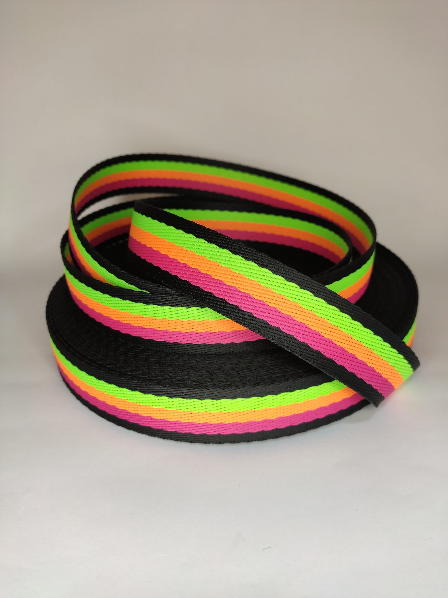 ALÇA LISTRADA ARCOÍRIS NEON