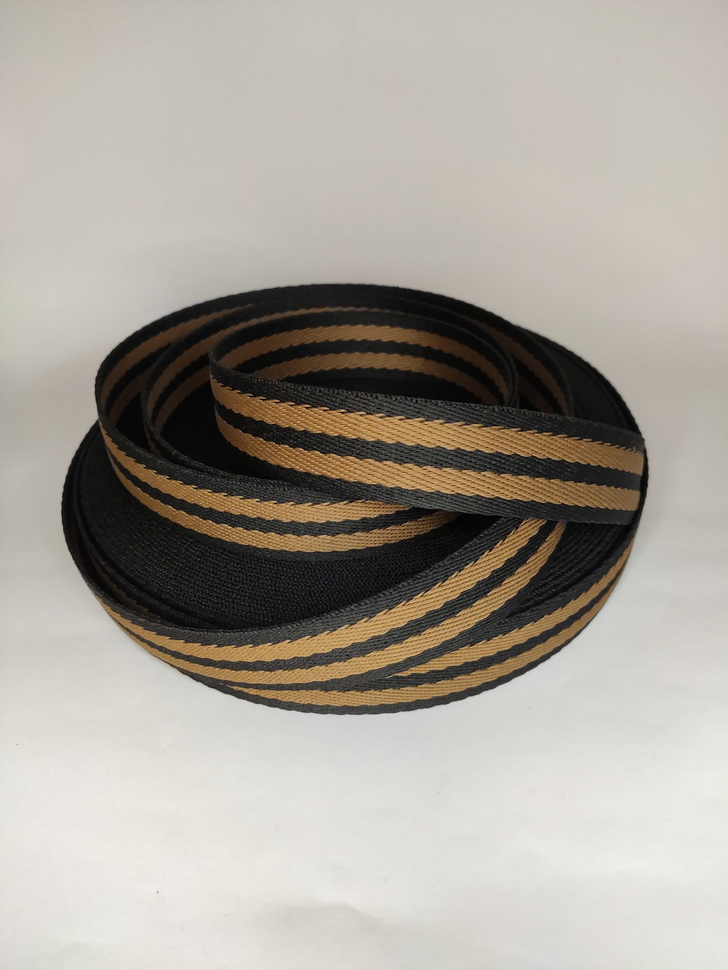 ALÇA LISTRADA 3CM PRETO COM BEGE