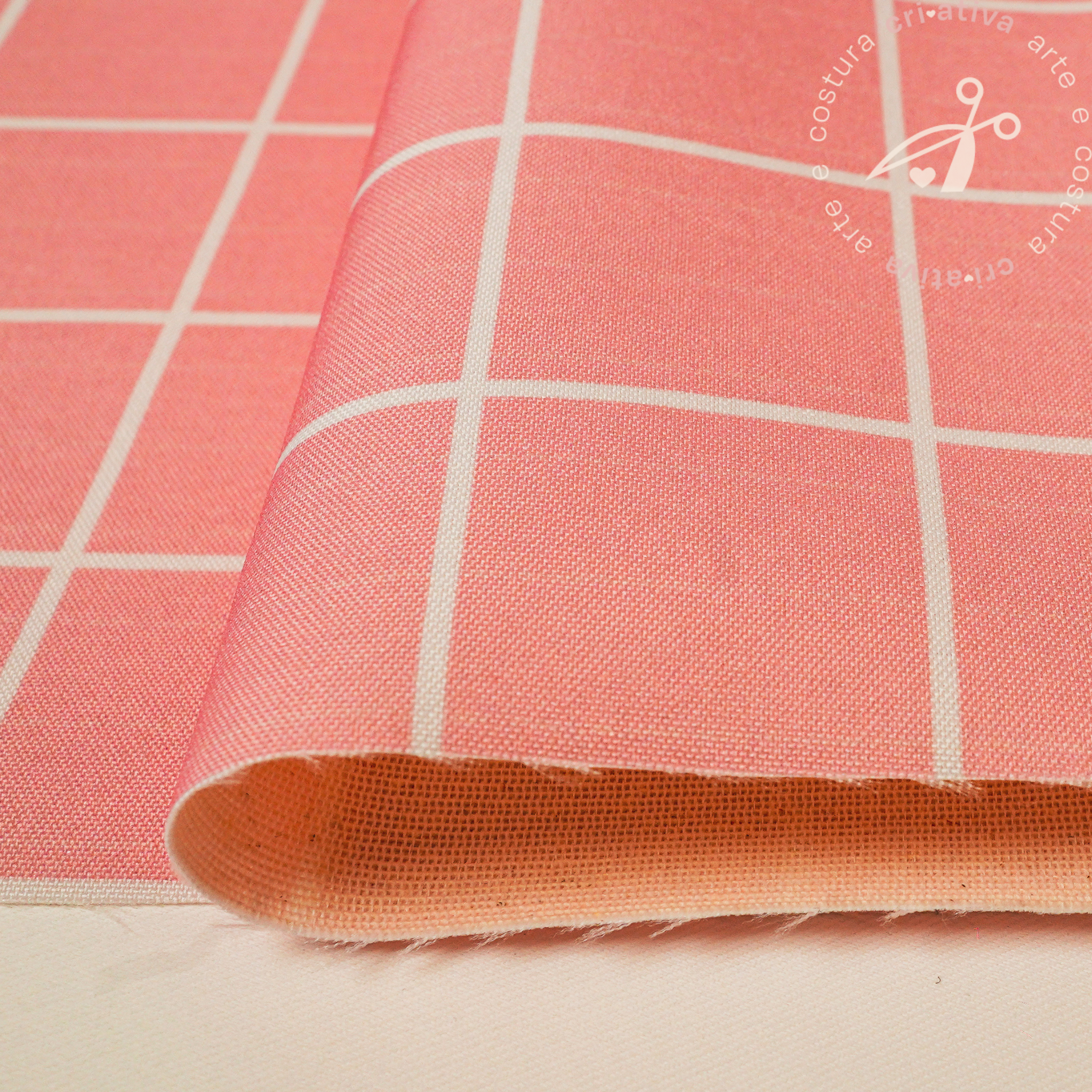 OXFORD DUBLADO - XADREZ ROSA BEBÊ