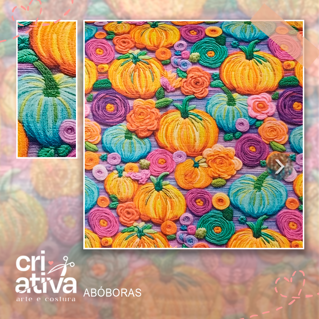 TECIDO 3D - ABÓBORAS