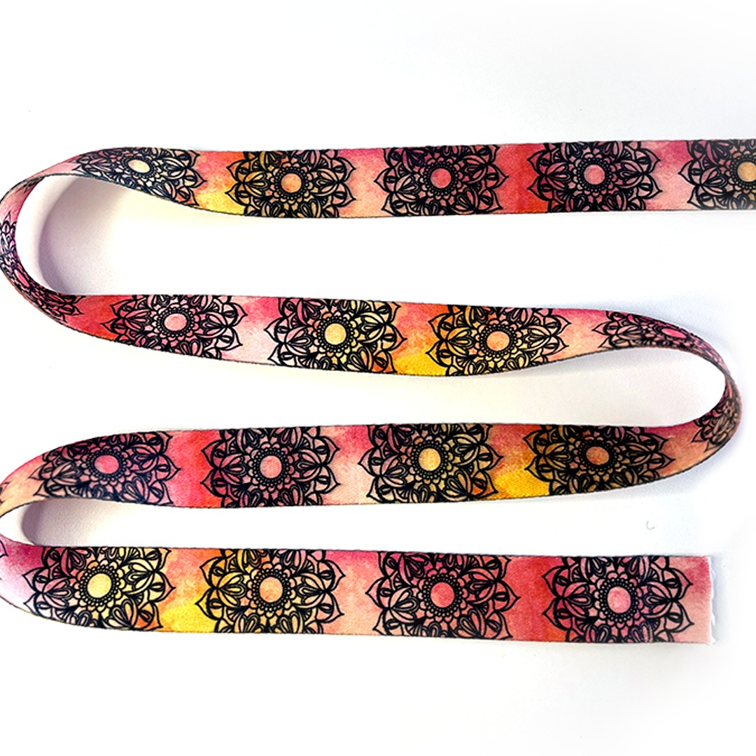 ALÇA ESTAMPADA 3 CM - DEGRADÊ MANDALA