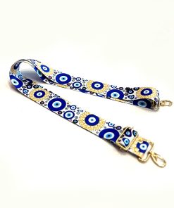 ALÇA PRONTA 4 CM- ESTAMPA OLHO GREGO