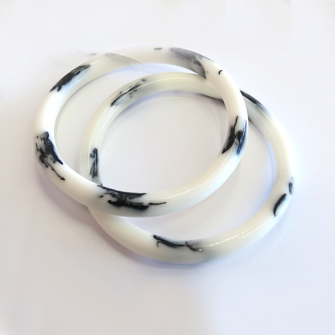 ALÇA ACRILICA REDONDA BRANCA