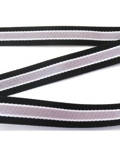 ALÇA LISTRADA 3 CM - PRETO, CINZA E BRANCO