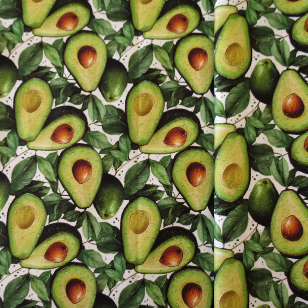 TRICOLINE ESTAMPADO FRUTA 3D - ABACATE