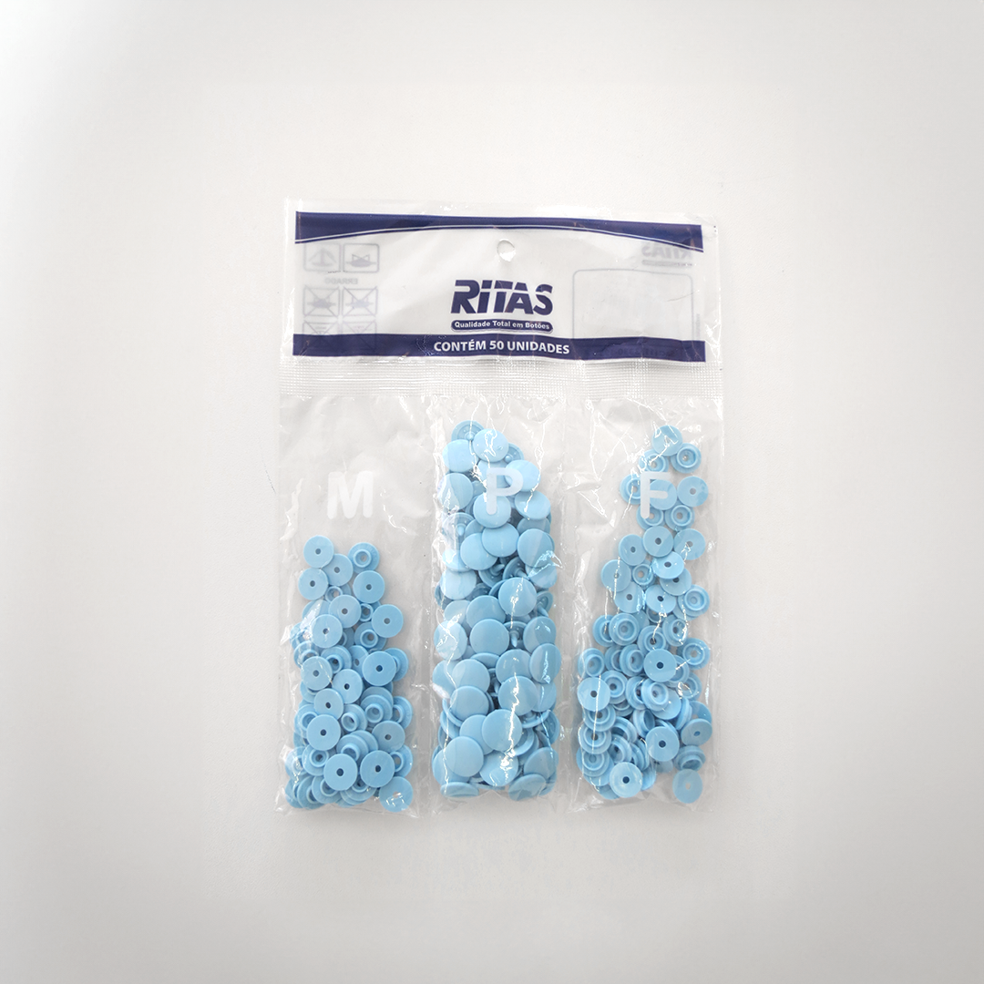 BOTÃO RITA Nº 12 - COR: AZUL BEBE
