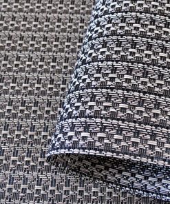 TELA  RÚSTICA - PRETO COM MARFIM