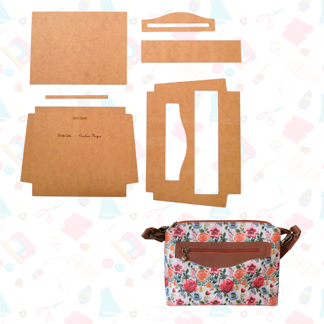 MOLDE MDF BOLSA LIZA - BY: Cristina borges