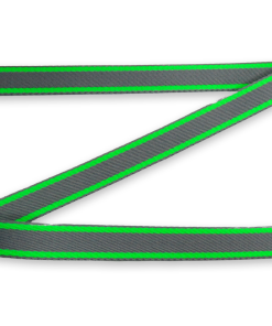 ALÇA 3CM LISTRADA - CINZA COM VERDE NEON