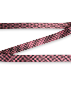 ALÇA ESTAMPADA 4CM- CORAÇÃO ROSA/PRETO