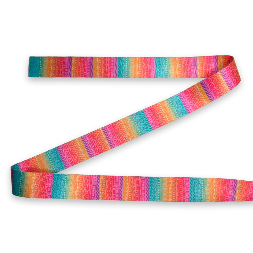 ALÇA ESTAMPADA 3CM - DEGRADE COLORIDO