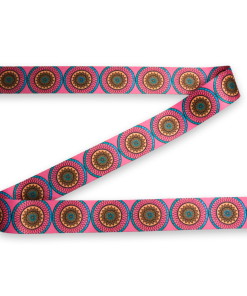 ALÇA ESTAMPADA 4CM- MANDALA ROSA