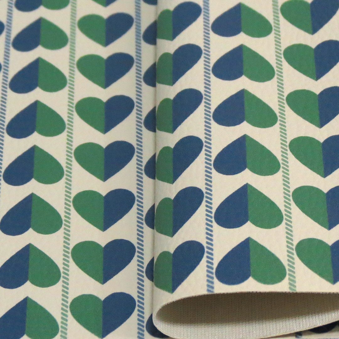 DOLL ESTAMPADO - CORAÇÃO AZUL/VERDE