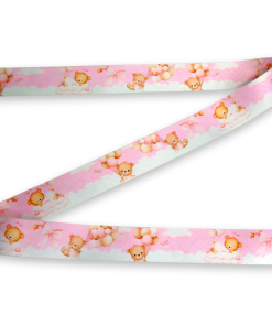 ALÇA ESTAMPADA 4CM - URSINHO ROSA