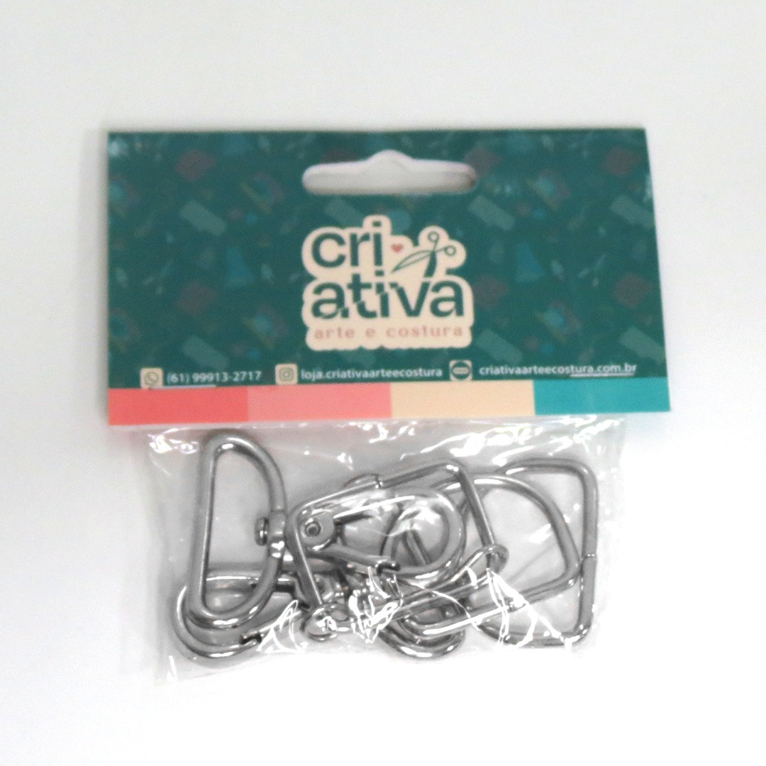 KIT FERRAGEM 3CM COR:PRATA