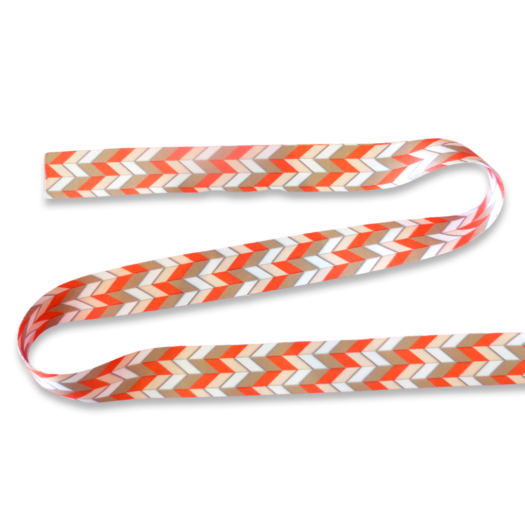 ALÇA ESTAMPADA ESPECIAL - LARANJA COM BEGE