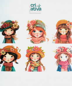 ESTAMPA FÁCIL -  MENINAS INVERNO